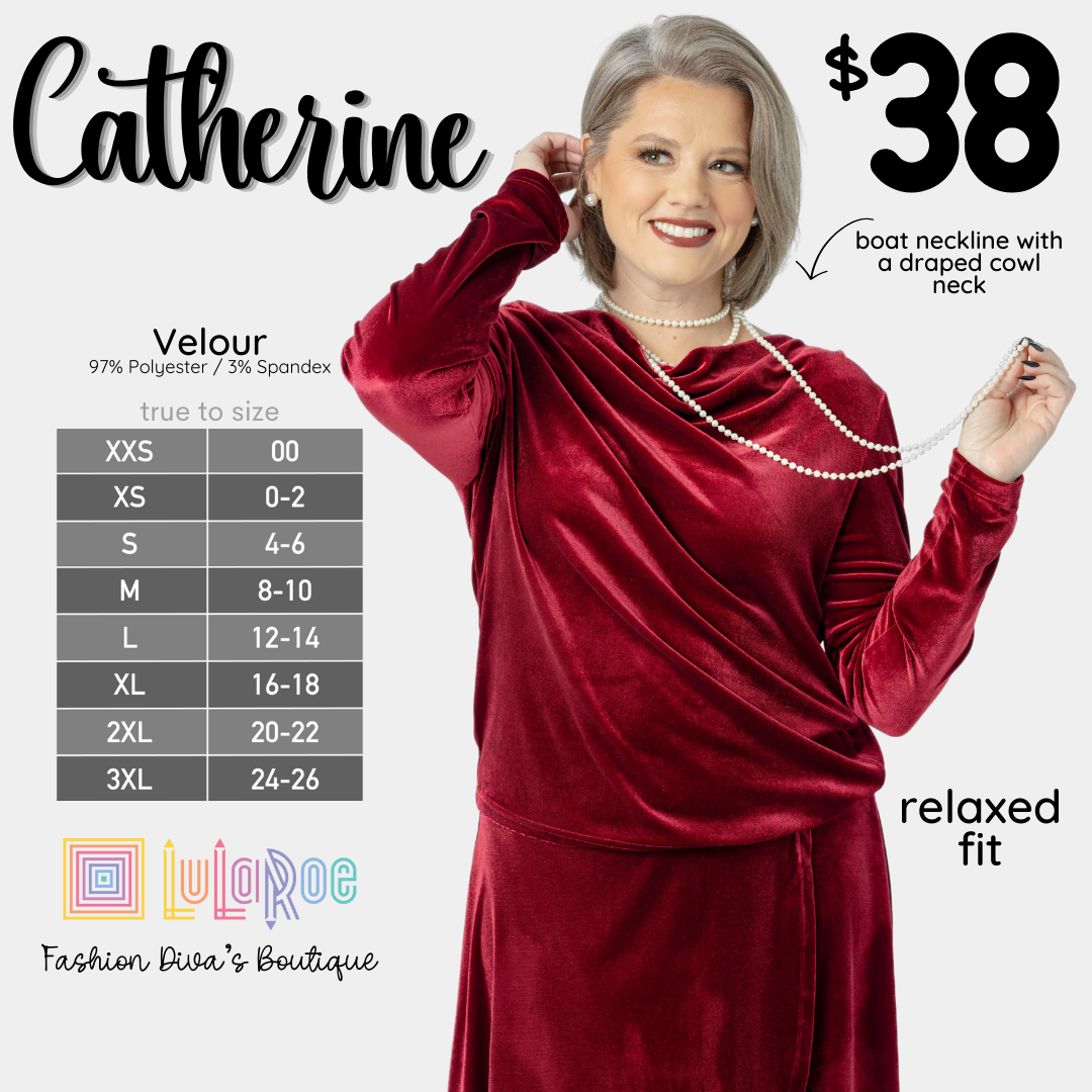 Catherine Long Sleeve Cowl Neck Top