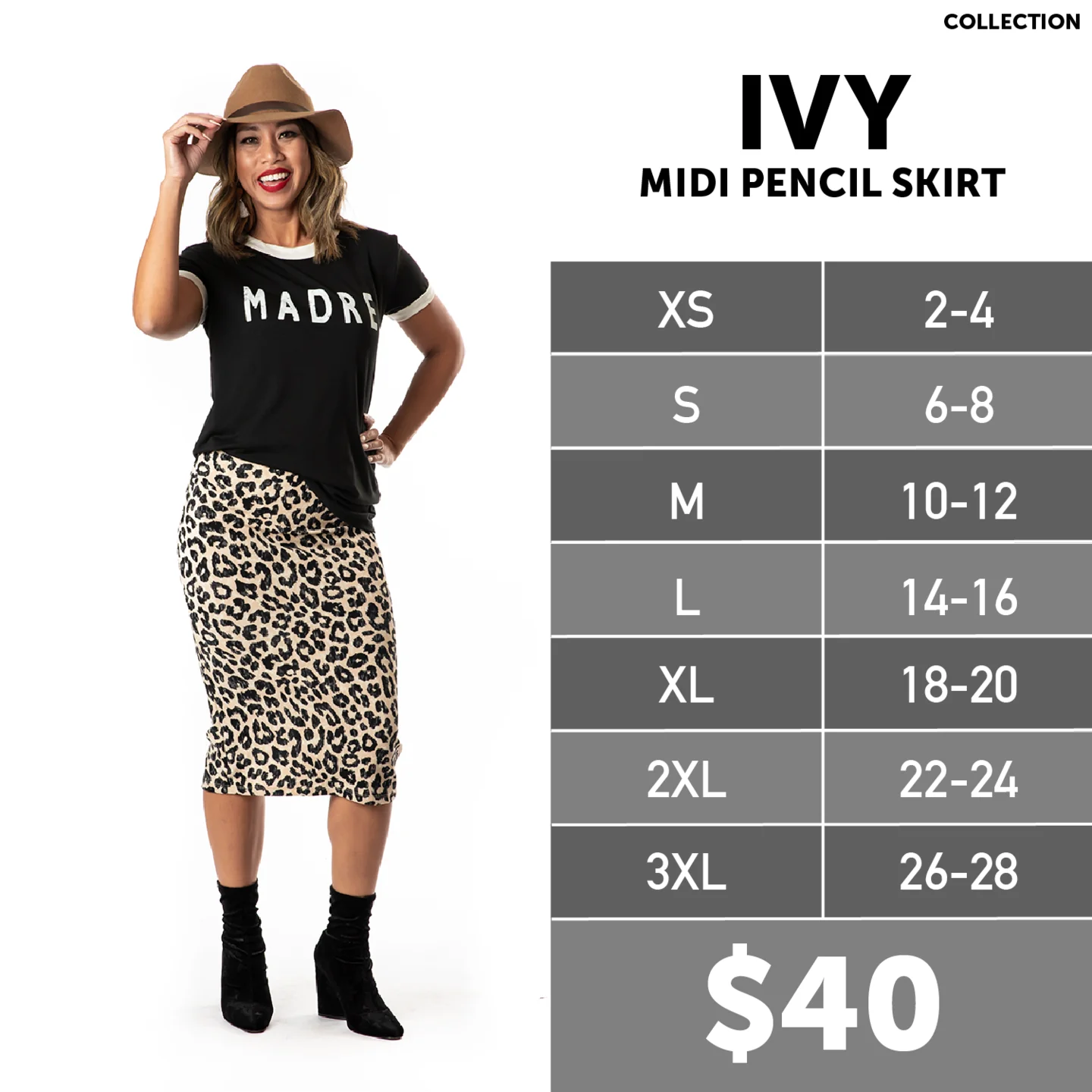 Ivy Midi Pencil Skirt